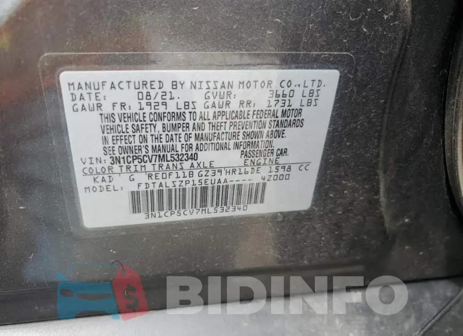 3N1CP5CV7ML532340 Photo# 12