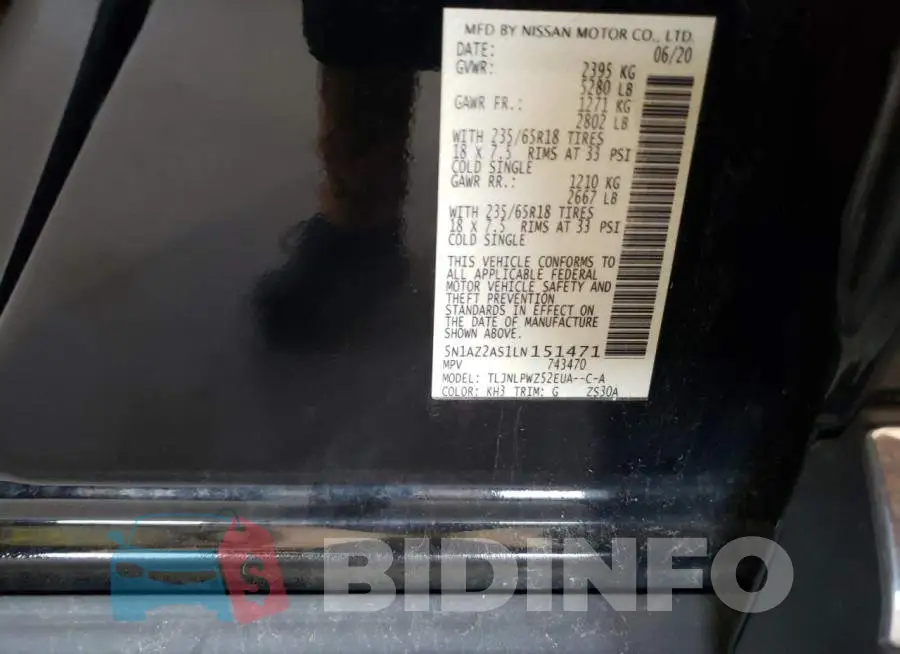 5N1AZ2AS1LN151471 Photo# 13