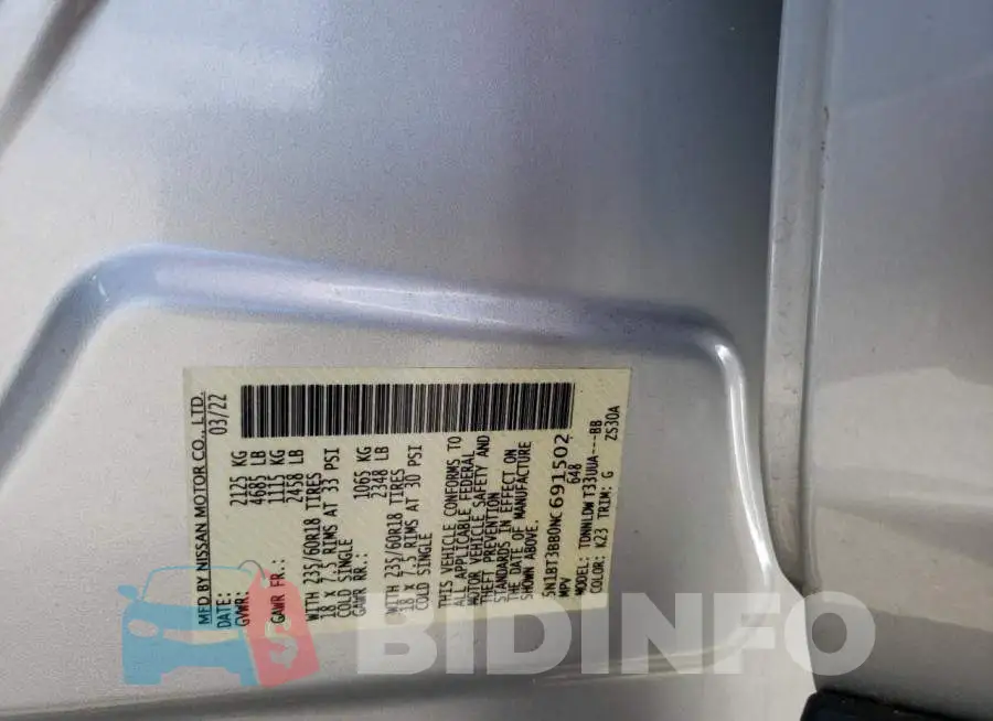 5N1BT3BB0NC691502 Photo# 12