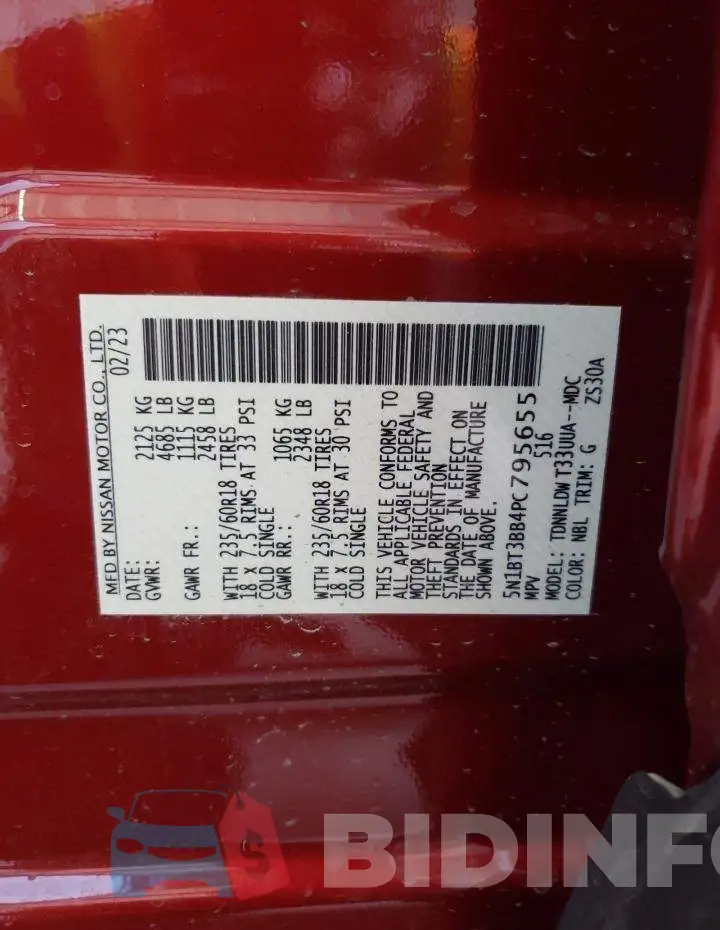 5N1BT3BB4PC795655 Photo# 14