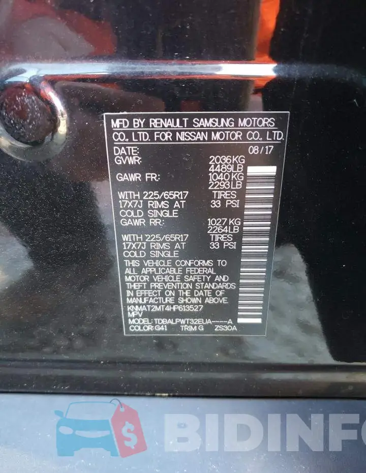 KNMAT2MT4HP613527 Photo# 14