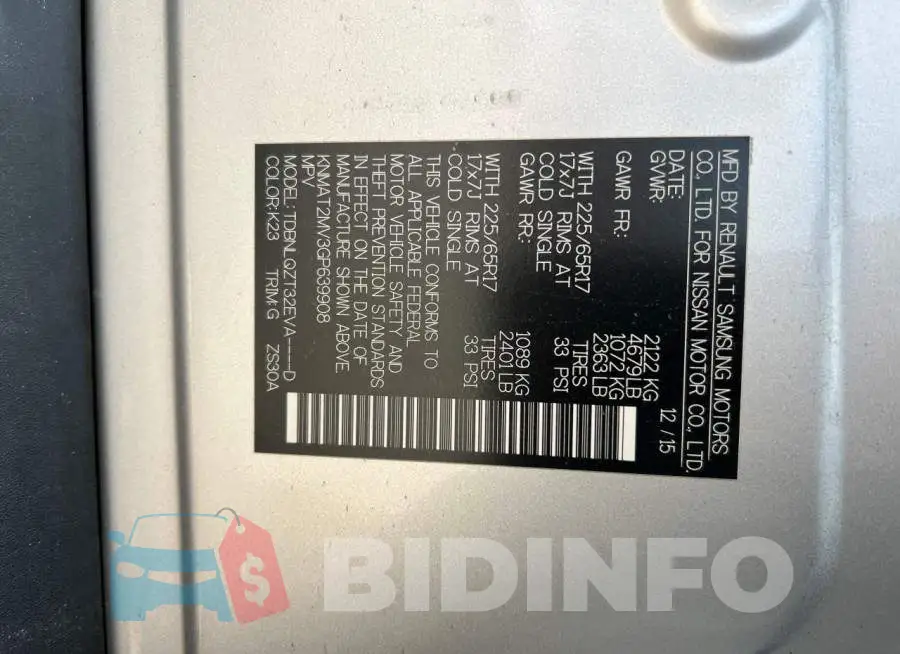KNMAT2MV3GP639908 Photo# 10