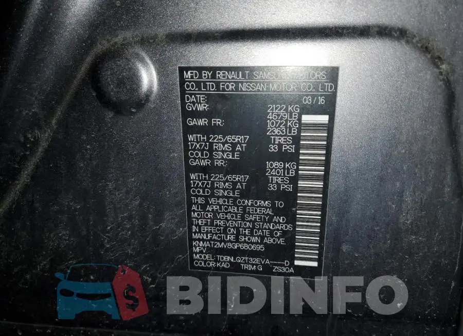 KNMAT2MV8GP680695 Photo# 14