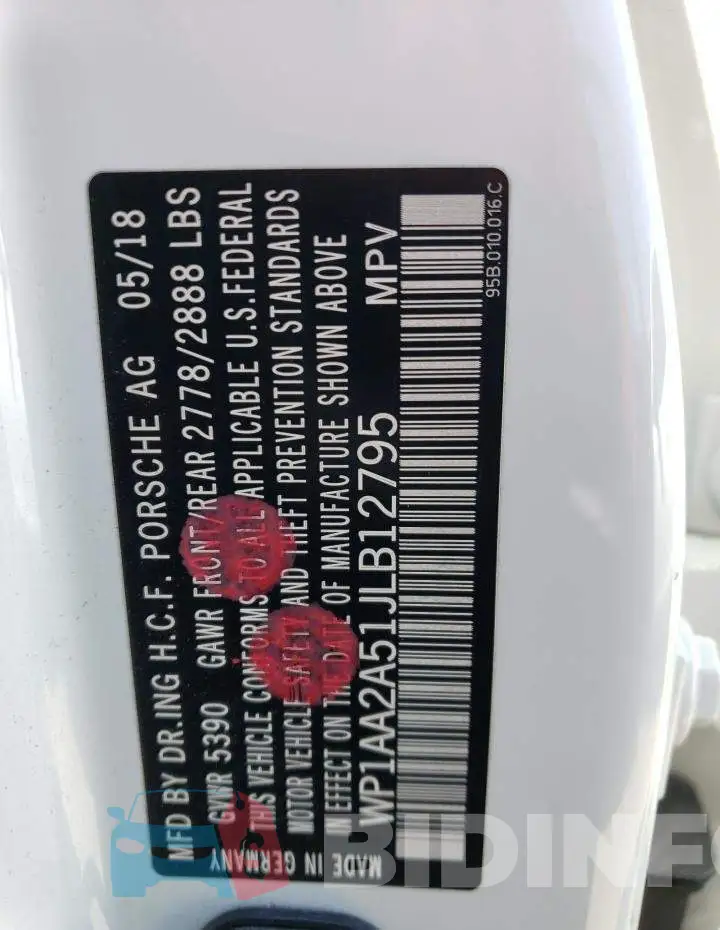 WP1AA2A51JLB12795 Photo# 12