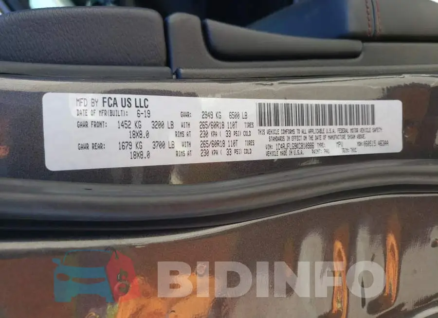1C4RJFLG9KC810986 Photo# 13