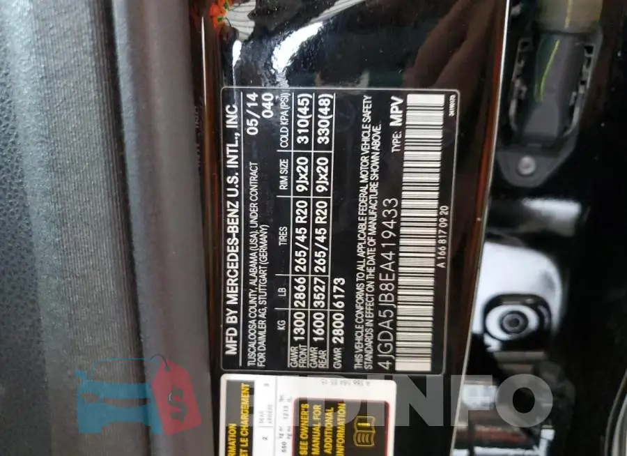 4JGDA5JB8EA419433 Photo# 13