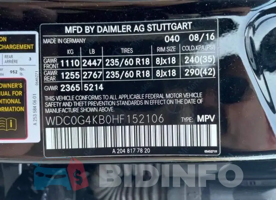 WDC0G4KB0HF152106 Photo# 10