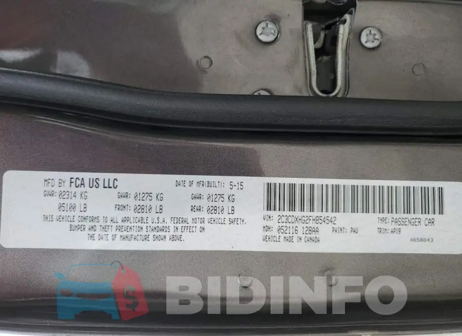 2C3CDXHG2FH854542 Photo# 12