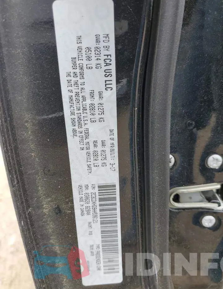 2C3CDXHG9HH596121 Photo# 12