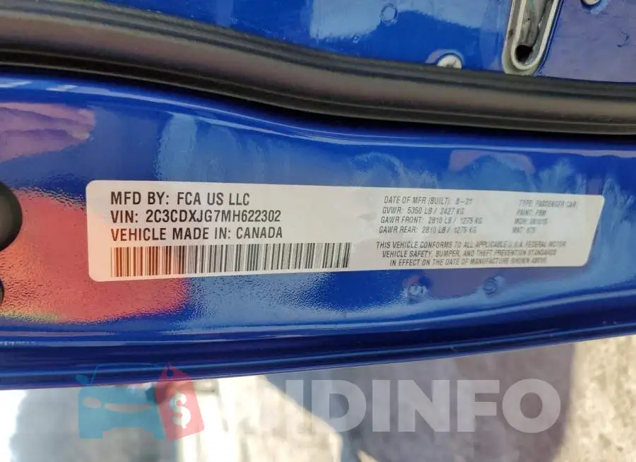 2C3CDXJG7MH622302 Photo# 12