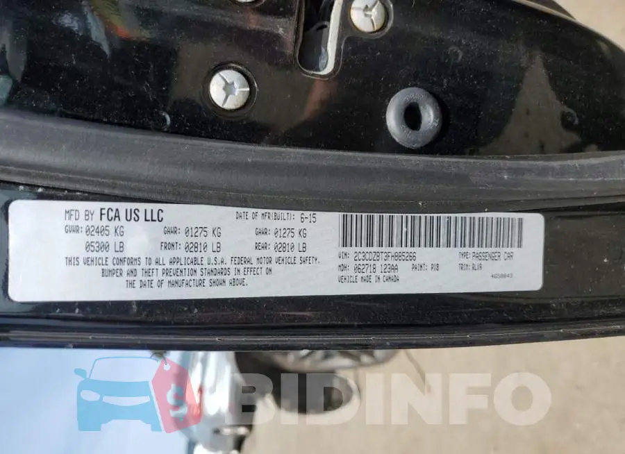 2C3CDZBT3FH885266 Photo# 12