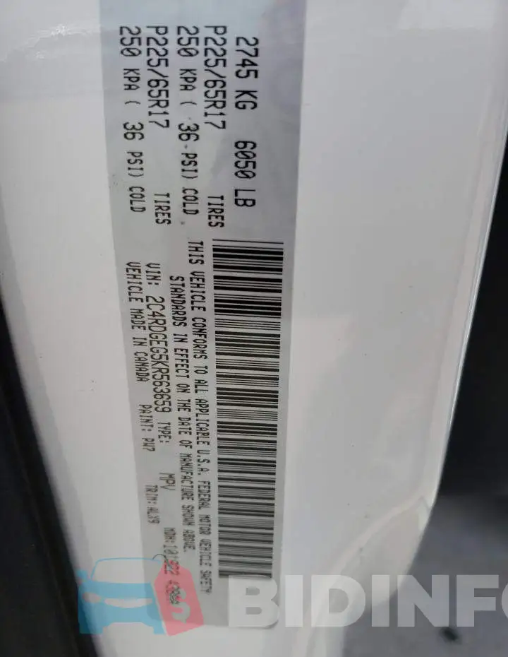 2C4RDGEG5KR563659 Photo# 13