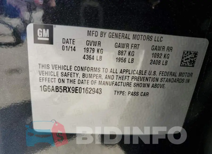1G6AB5RX9E0162943 Photo# 12