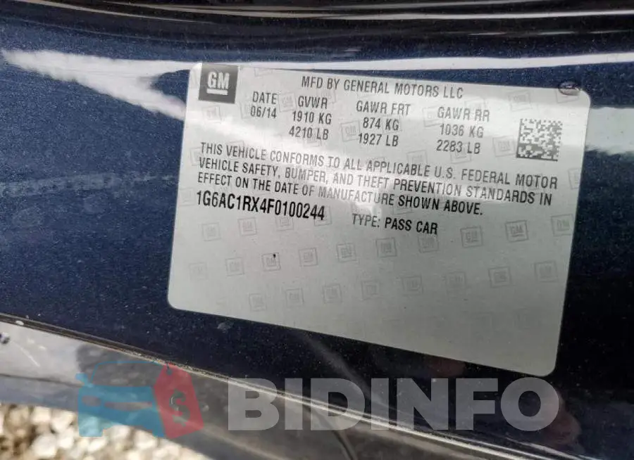 1G6AC1RX4F0100244 Photo# 12