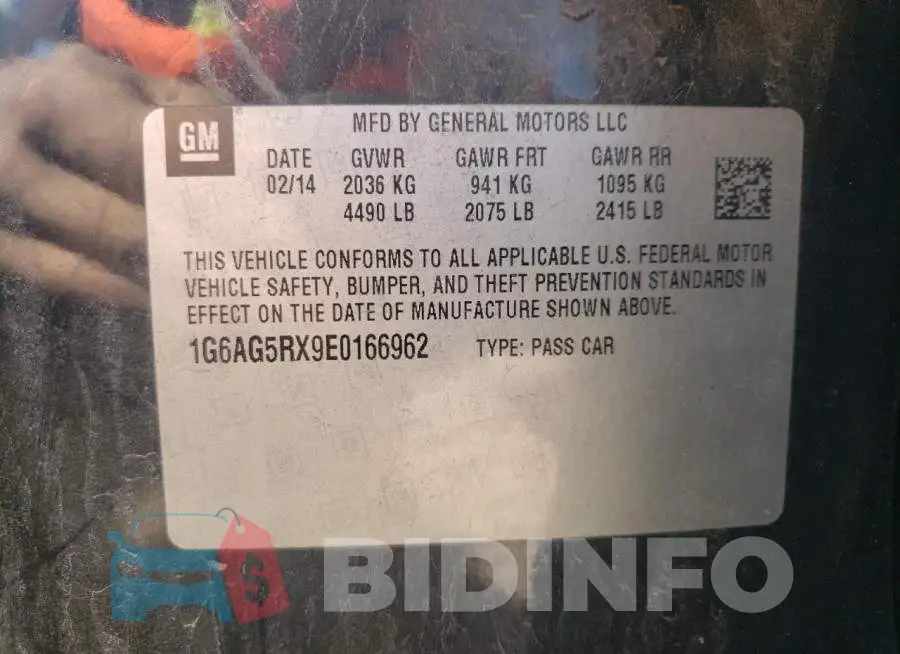 1G6AG5RX9E0166962 Photo# 12