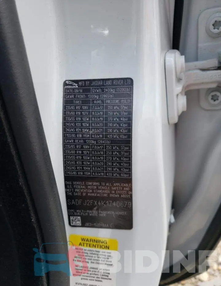 SADFJ2FX4K1Z40679 Photo# 14