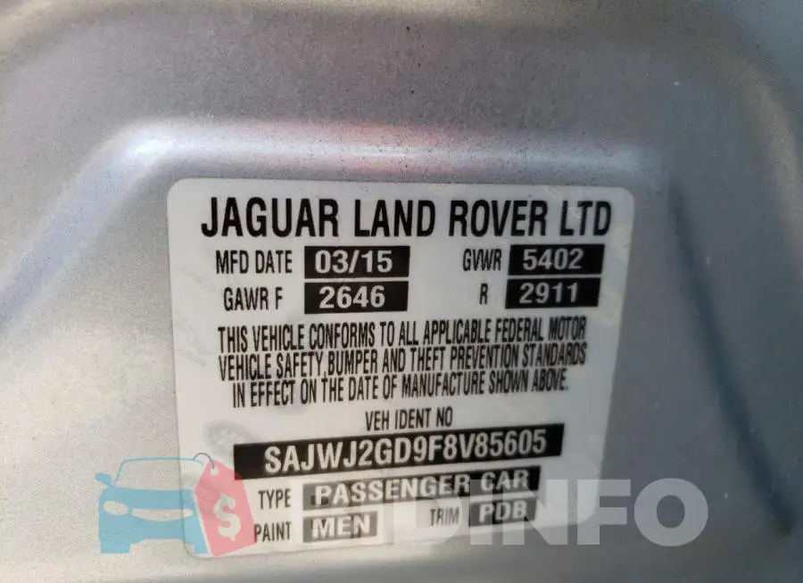 SAJWJ2GD9F8V85605 Photo# 13