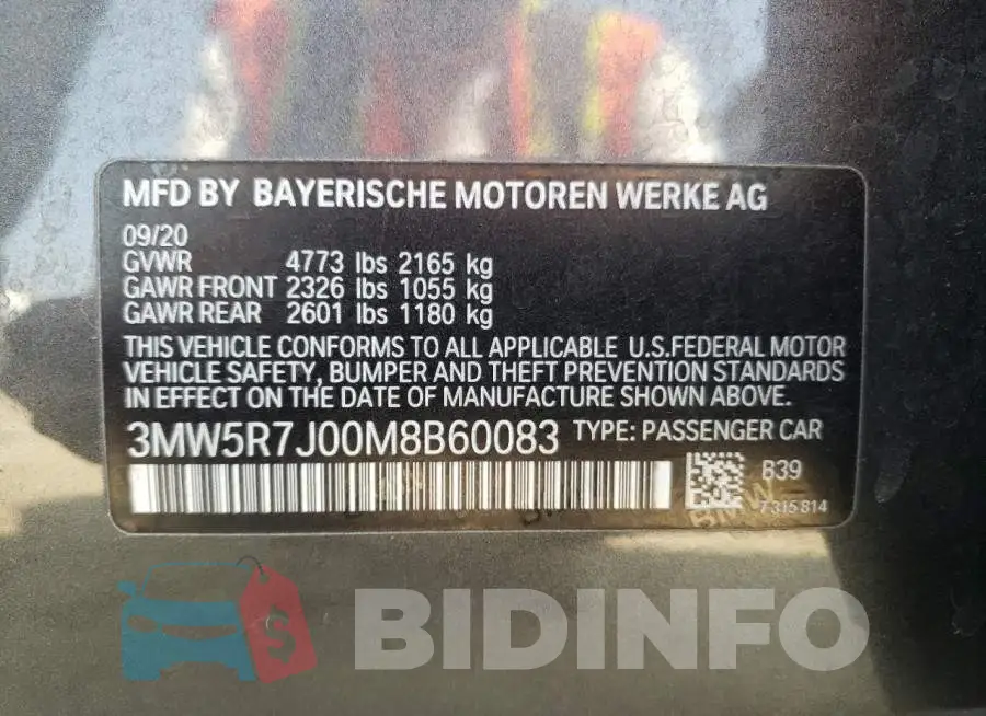 3MW5R7J00M8B60083 Photo# 12