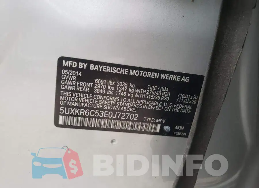 5UXKR6C53E0J72702 Photo# 12