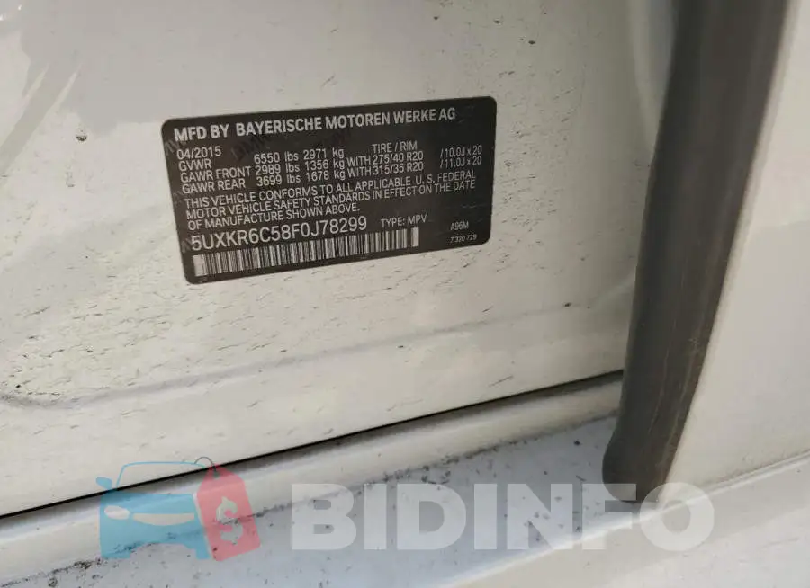 5UXKR6C58F0J78299 Photo# 13