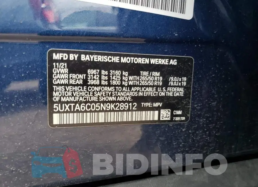 5UXTA6C05N9K28912 Photo# 13