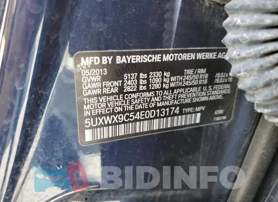 5UXWX9C54E0D13174 Photo# 13