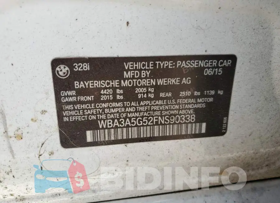 WBA3A5G52FNS90338 Photo# 10