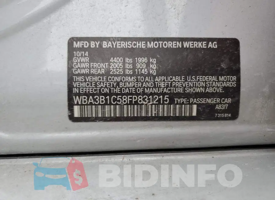 WBA3B1C58FP831215 Photo# 12