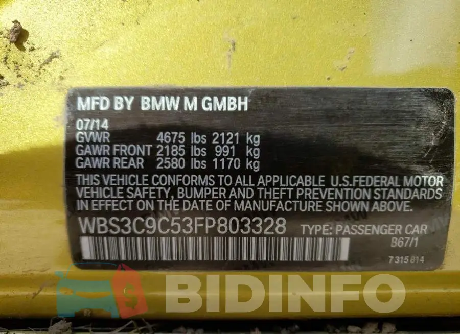 WBS3C9C53FP803328 Photo# 12