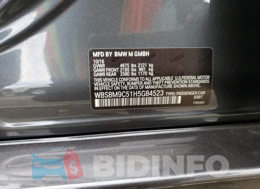 WBS8M9C51H5G84523 Photo# 12