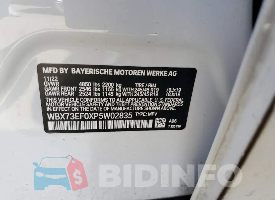 WBX73EF0XP5W02835 Photo# 13