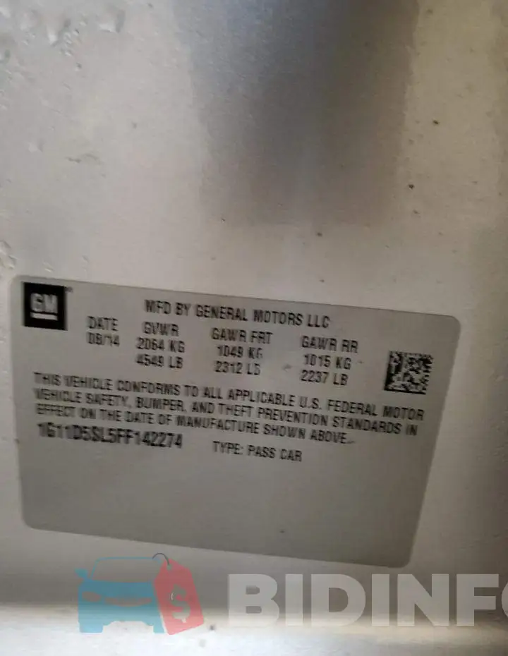 1G11D5SL5FF142274 Photo# 12