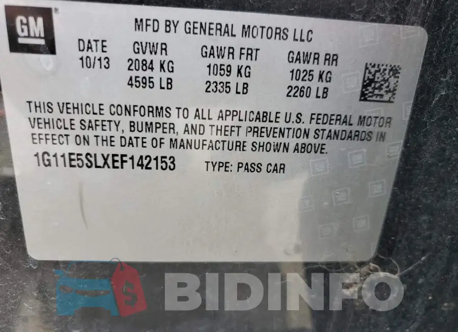 1G11E5SLXEF142153 Photo# 12