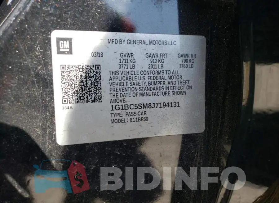 1G1BC5SM8J7194131 Photo# 13