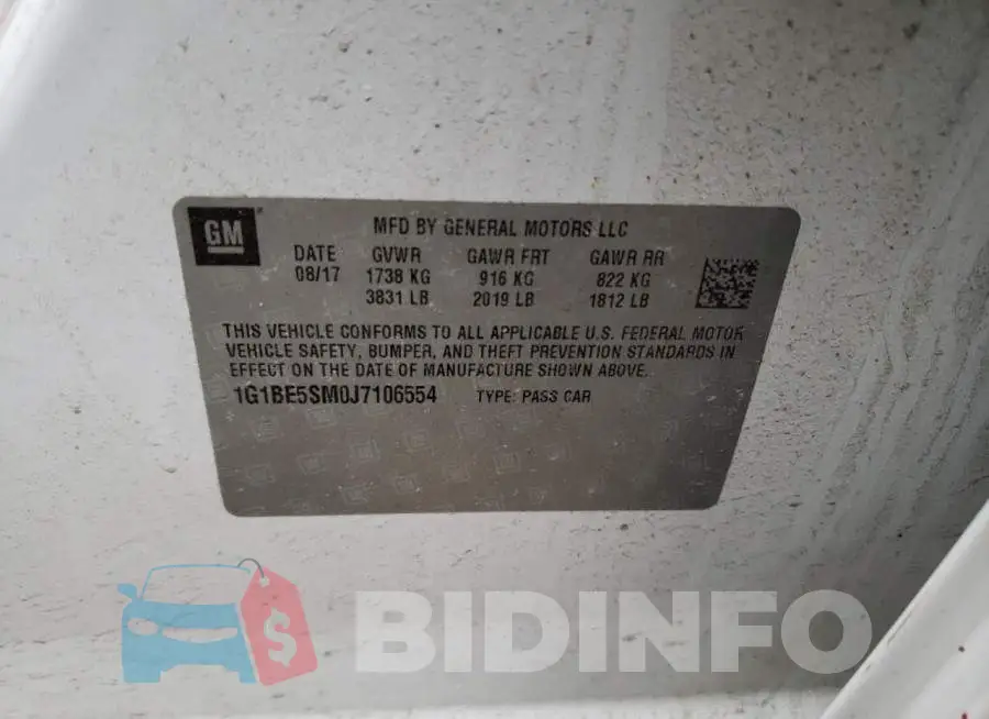 1G1BE5SM0J7106554 Photo# 12