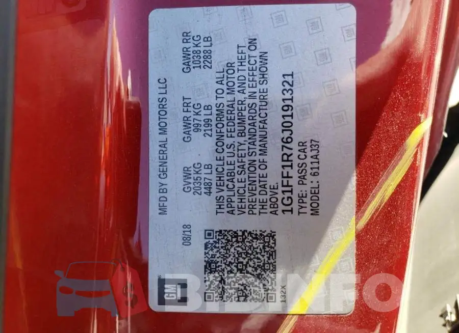 1G1FF1R76J0191321 Photo# 12