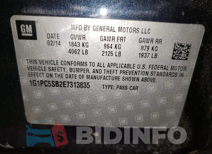 1G1PC5SB2E7313835 Photo# 13
