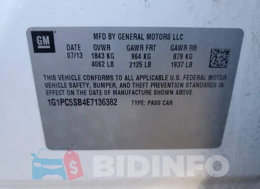 1G1PC5SB4E7136382 Photo# 12