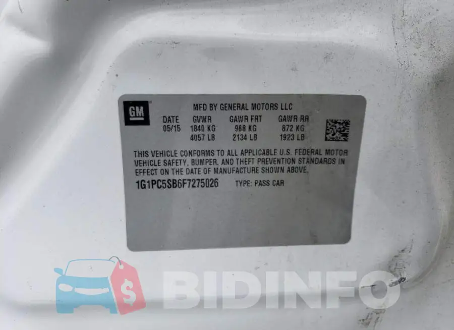 1G1PC5SB6F7275026 Photo# 13