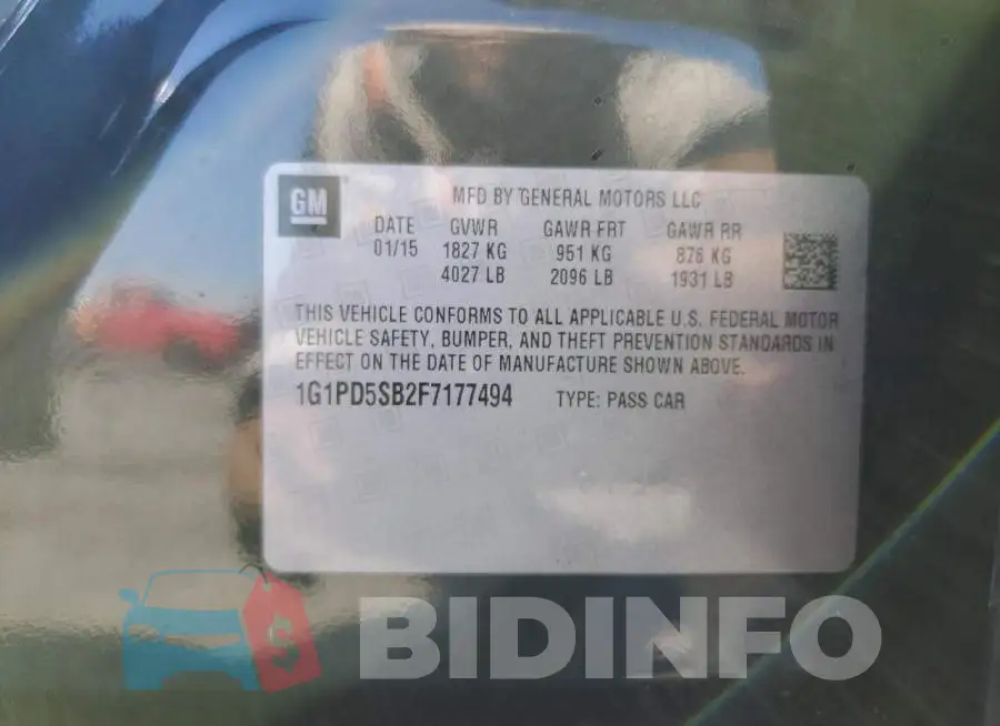 1G1PD5SB2F7177494 Photo# 12