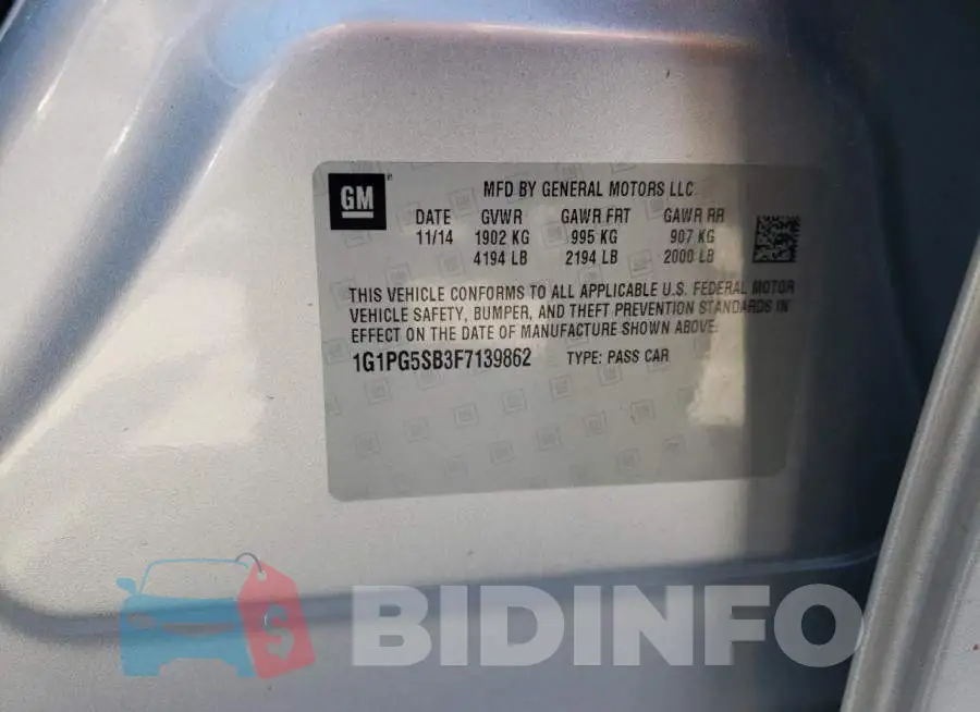 1G1PG5SB3F7139862 Photo# 12