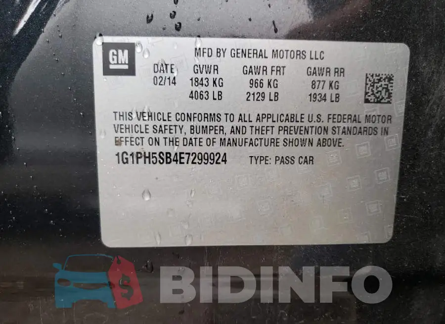 1G1PH5SB4E7299924 Photo# 12