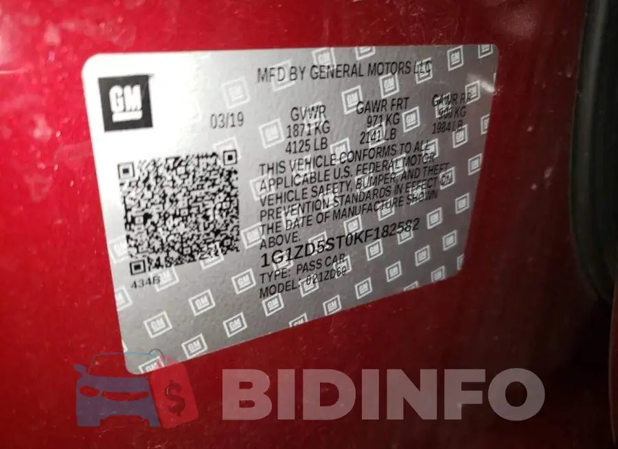 1G1ZD5ST0KF182582 Photo# 13