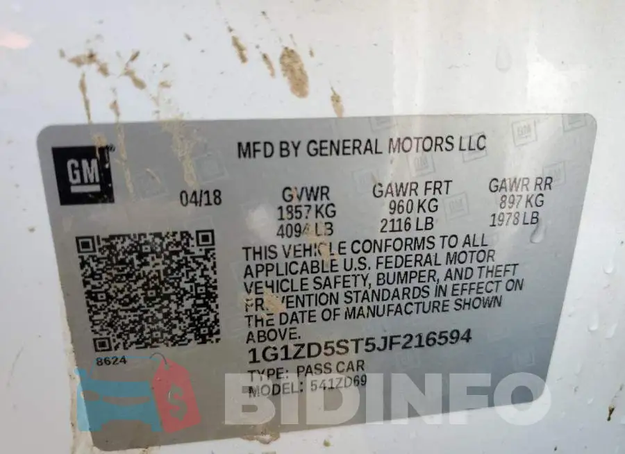 1G1ZD5ST5JF216594 Photo# 10