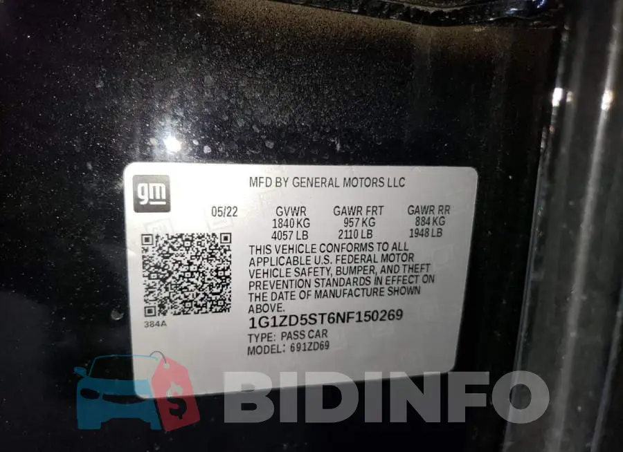 1G1ZD5ST6NF150269 Photo# 13