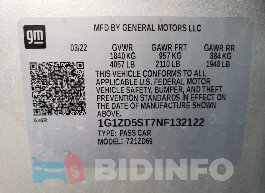 1G1ZD5ST7NF132122 Photo# 12