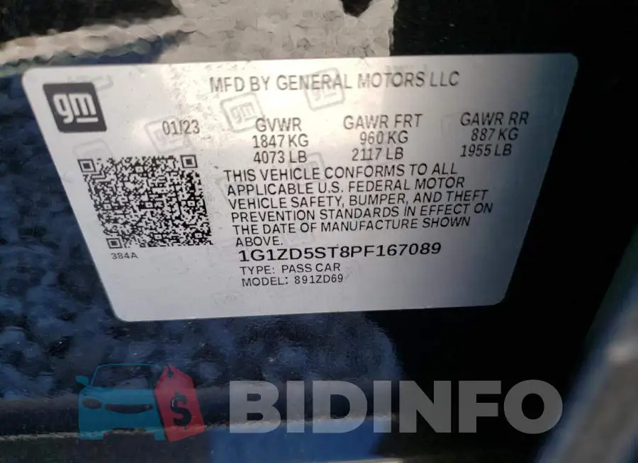 1G1ZD5ST8PF167089 Photo# 12