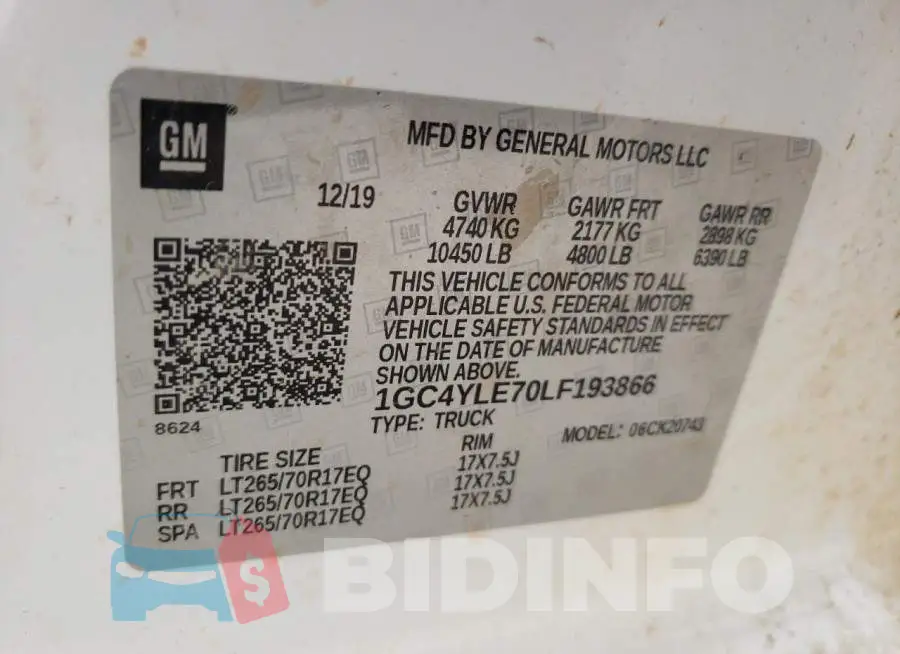 1GC4YLE70LF193866 Photo# 12