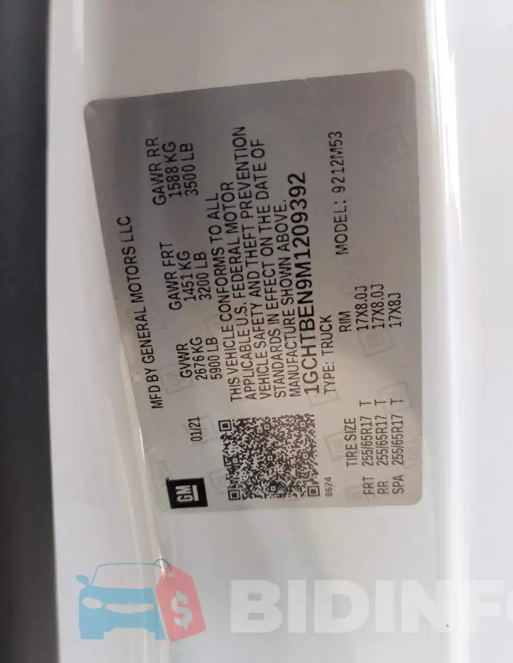 1GCHTBEN9M1209392 Photo# 12
