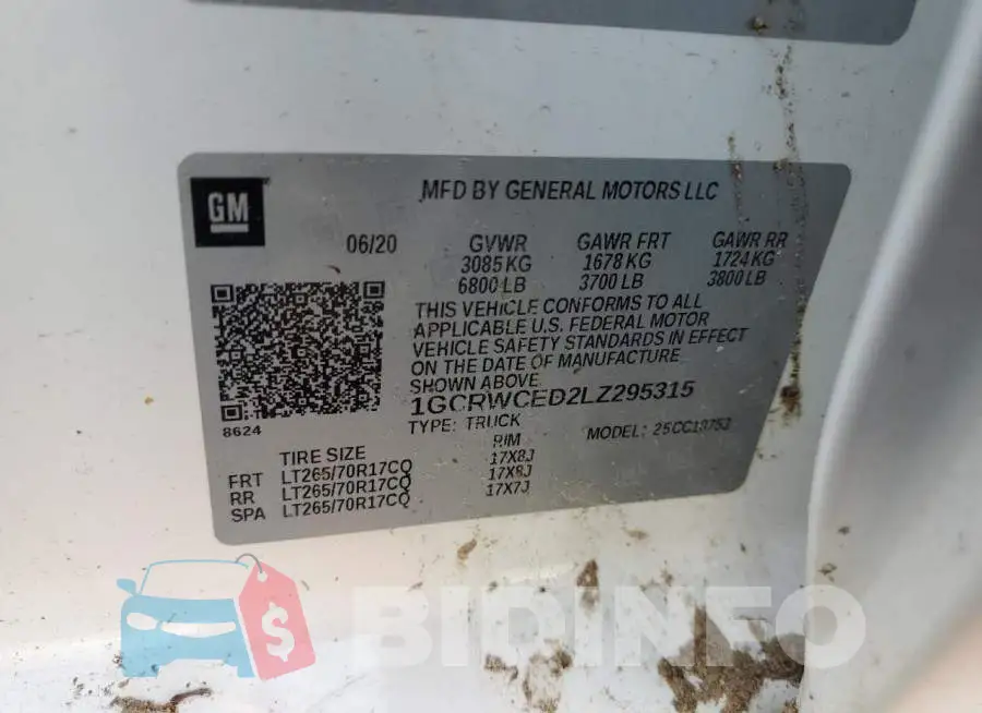 1GCRWCED2LZ295315 Photo# 12